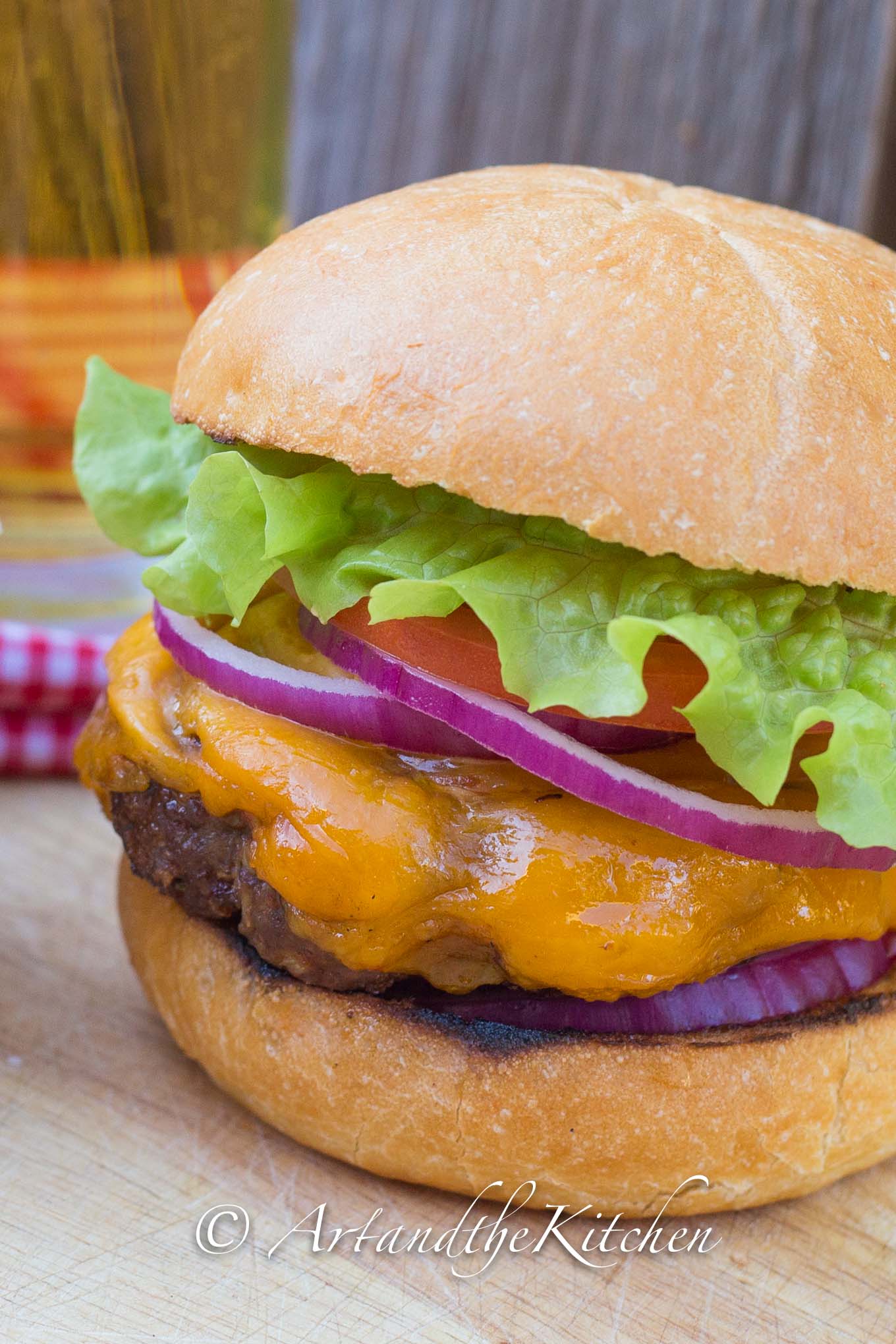 Homemade Burger and Fries with Jack Daniel's BBQ Sauce