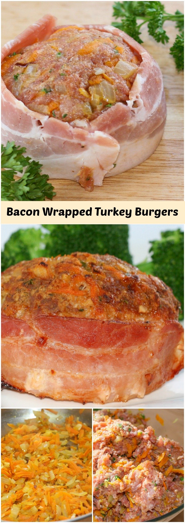 Bacon Wrapped Turkey Burgers