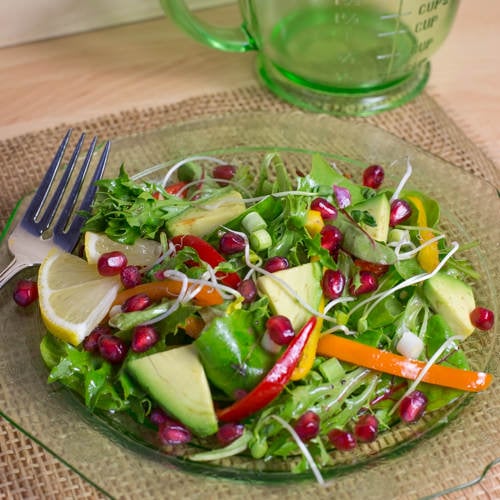 Pomegranate Salad with Pomegranate Dressing