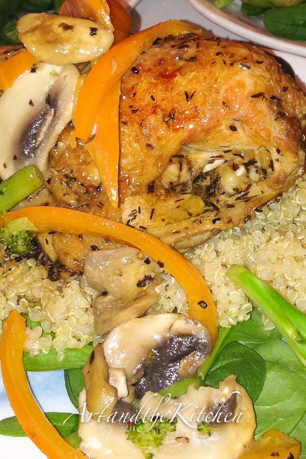 chicken quinoa veggie plate