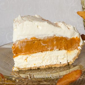 no bake triple layer pumpkin pie