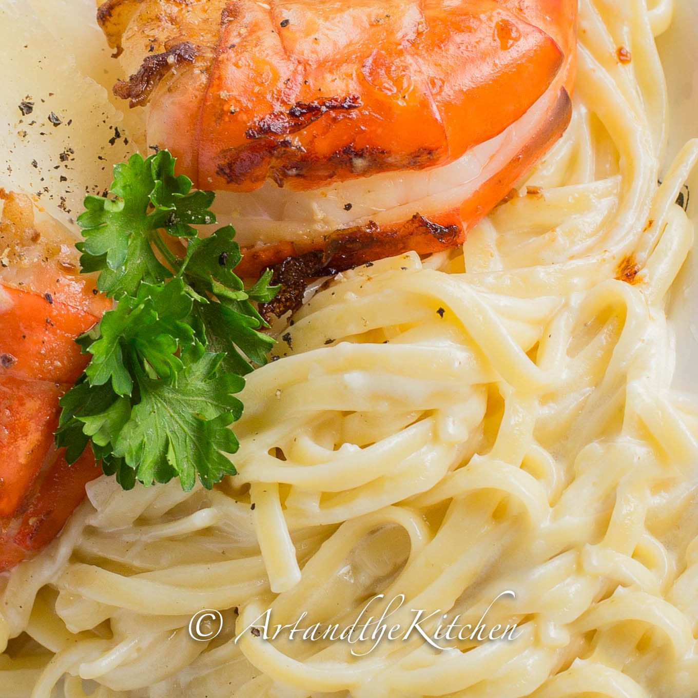 Fettuccine Alfredo with Shrimp