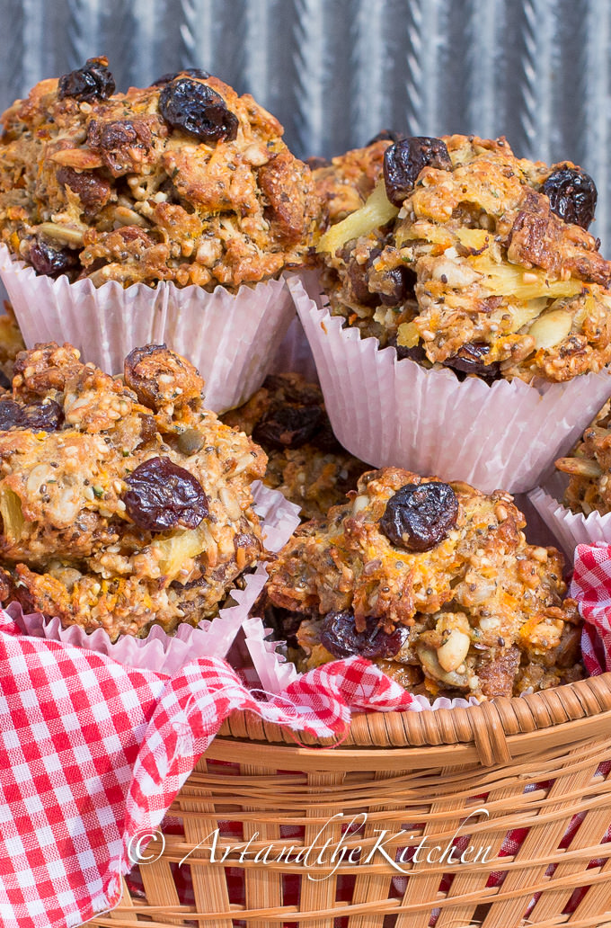 sour cherry and fig whole wheat muffins 2