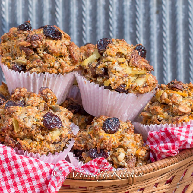 Sour Cherry and Fig Whole Wheat Muffins