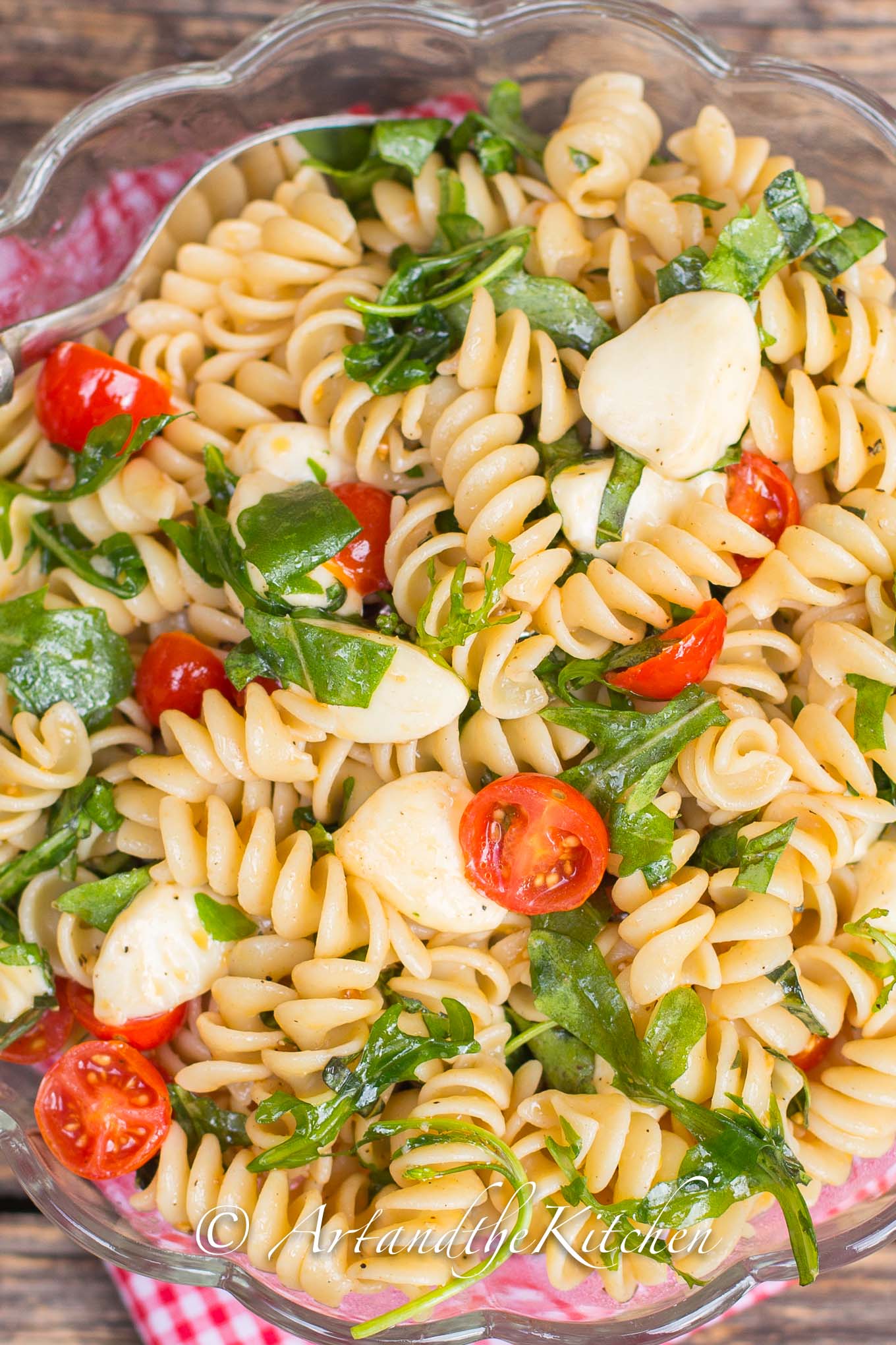 Tomato Bocconcini Pasta Art and the Kitchen