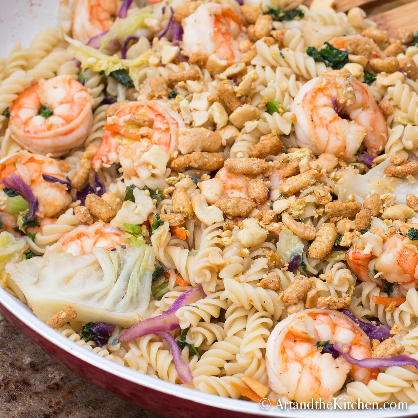 Asian Shrimp Veggie Pasta