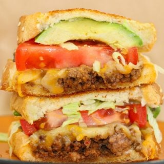 Taco Beef Grilled Cheese Sandwich
