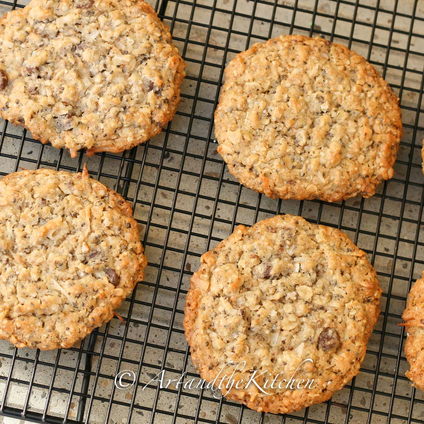 Hemp & Chia Seed Oatmeal Cookies