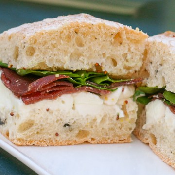 Bresaola Mozzarella Sandwich