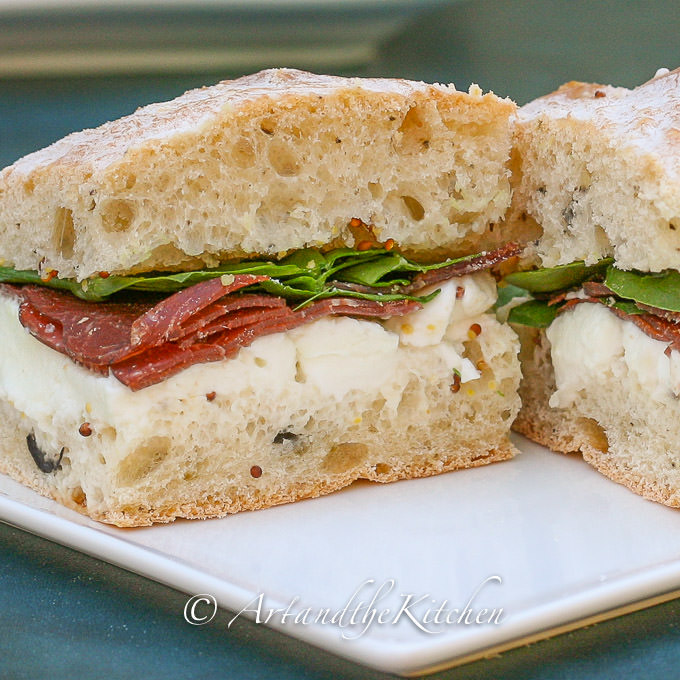 Bresaola Mozzarella Sandwich