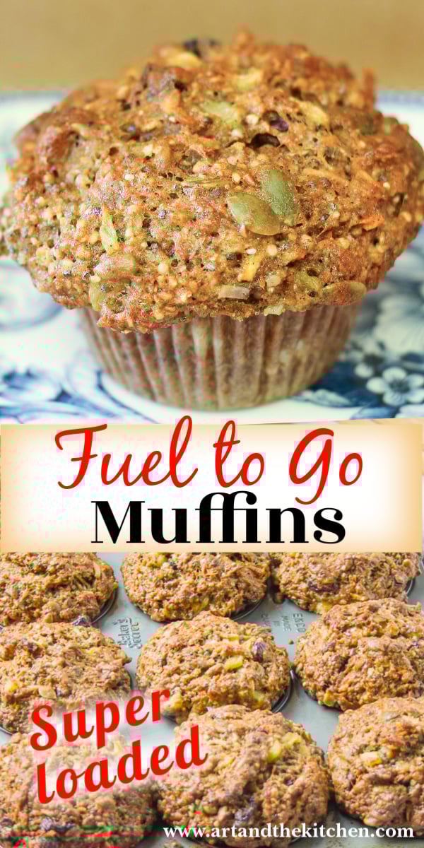 These Fuel to Go Muffins really live up to their name, they are seriously LOADED with a ton of super healthy ingredients! Try them once and you’ll have everyone begging you to make more. via @artandthekitch