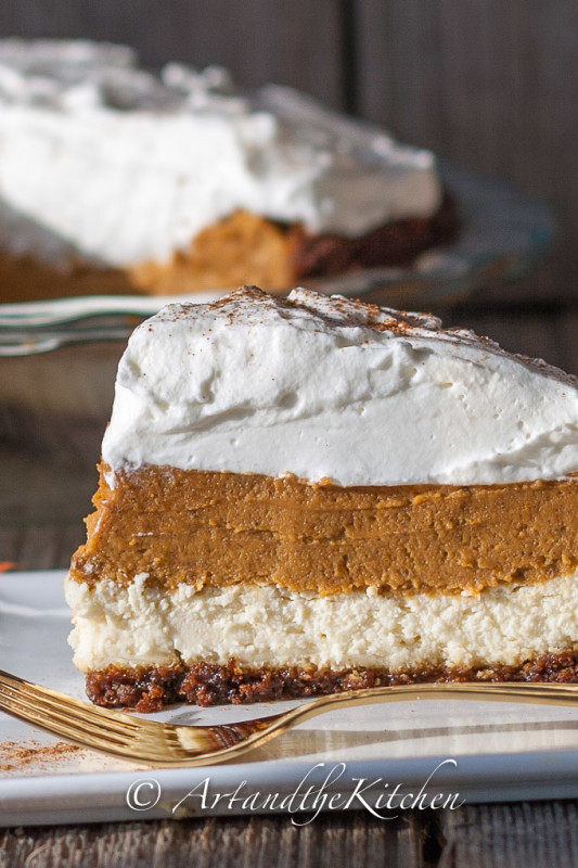 Pumpkin Cheesecake Pie Art and the Kitchen