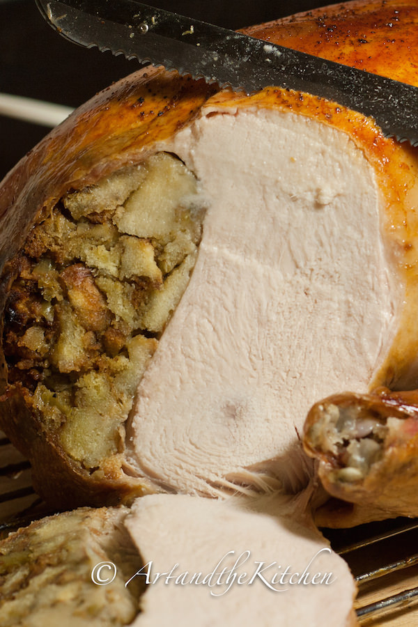 roast turkey, stuffing and gravy