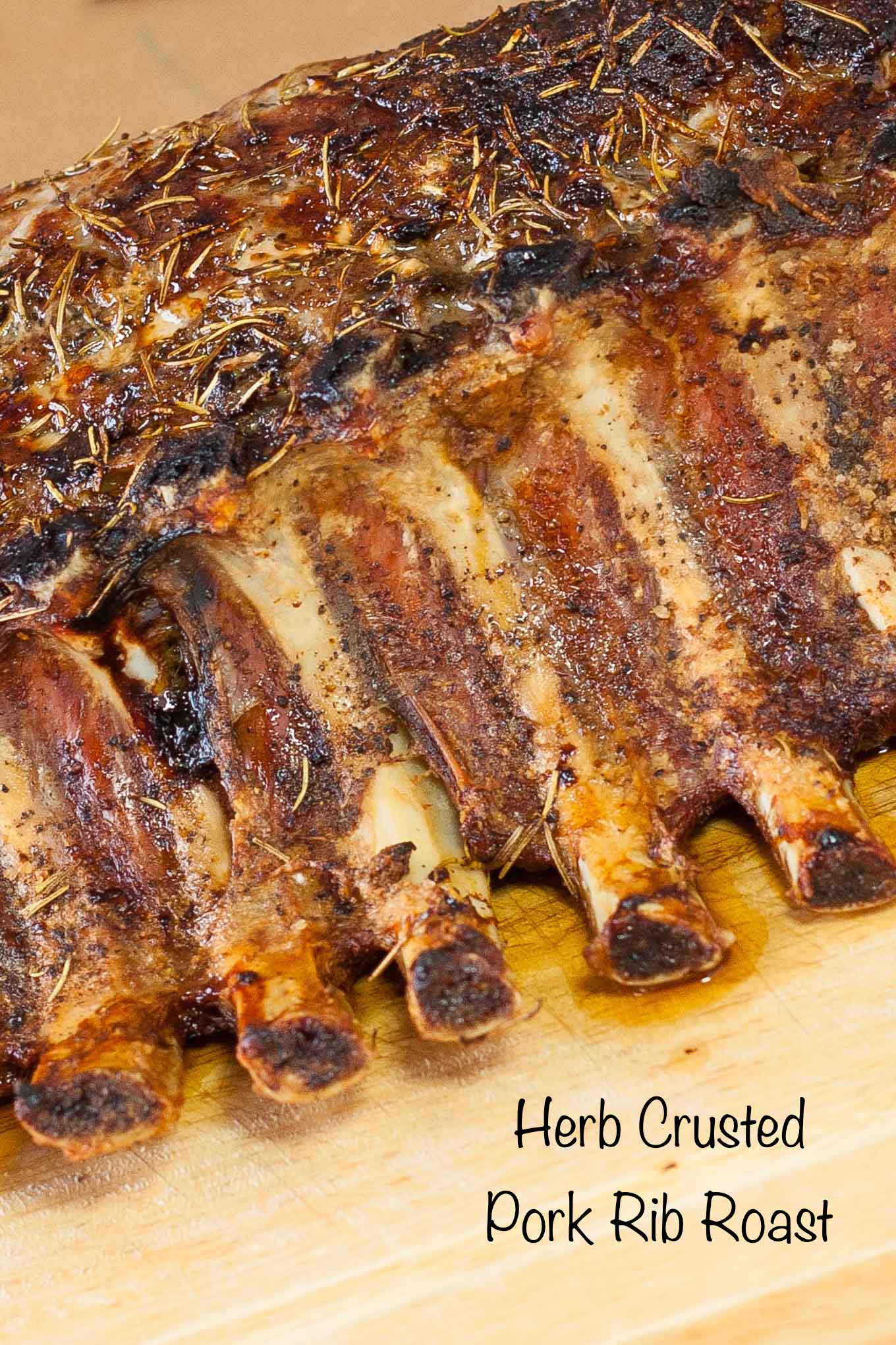 Herb Crusted Pork Rib Roast is an easy recipe. Oven-roasted to make tender and juicy pork. via @artandthekitch