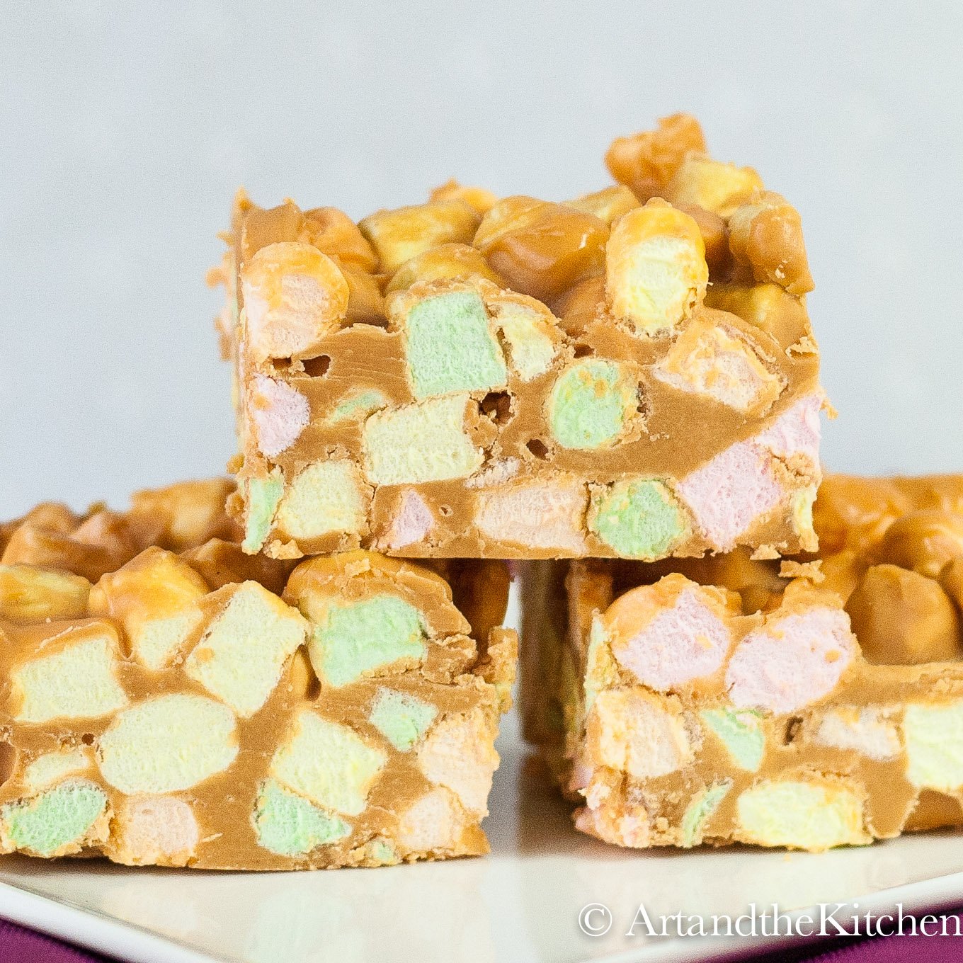 Confetti Squares also known as peanut butter marshmallow squares are addictively delicious. Made with colourful mini marshmallows, peanut butter and butterscotch chips.