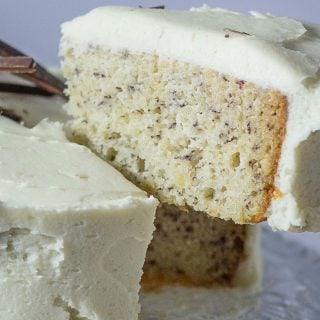 moist banana cake with cream cheese frosting