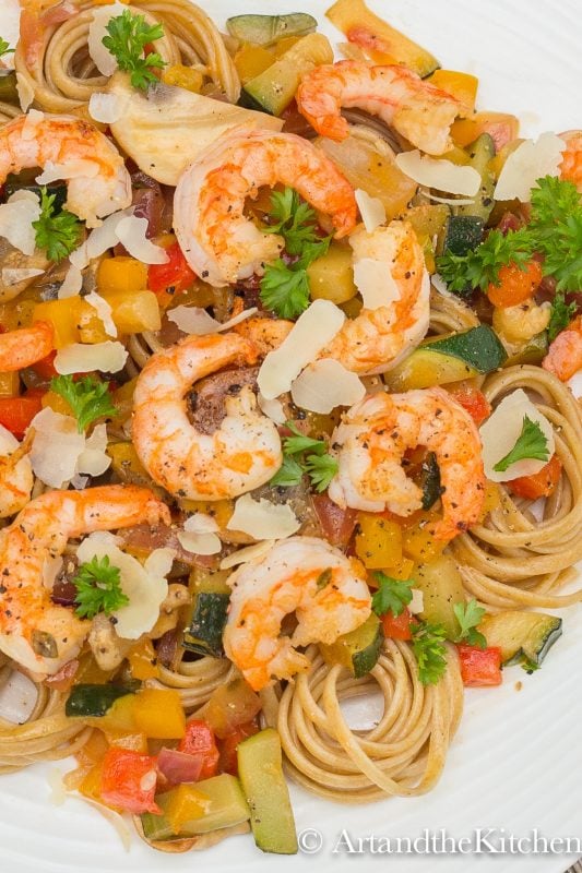 Pasta with Shrimp and Wine Sauce - Art and the Kitchen