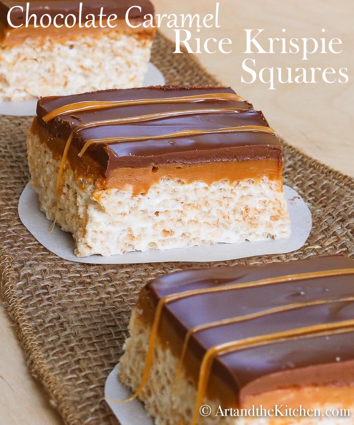 Chocolate Caramel Rice Krispie Squares