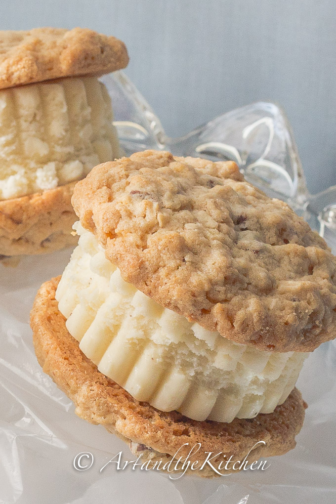 Chocolate Chunk Oatmeal Ice Cream Sandwiches