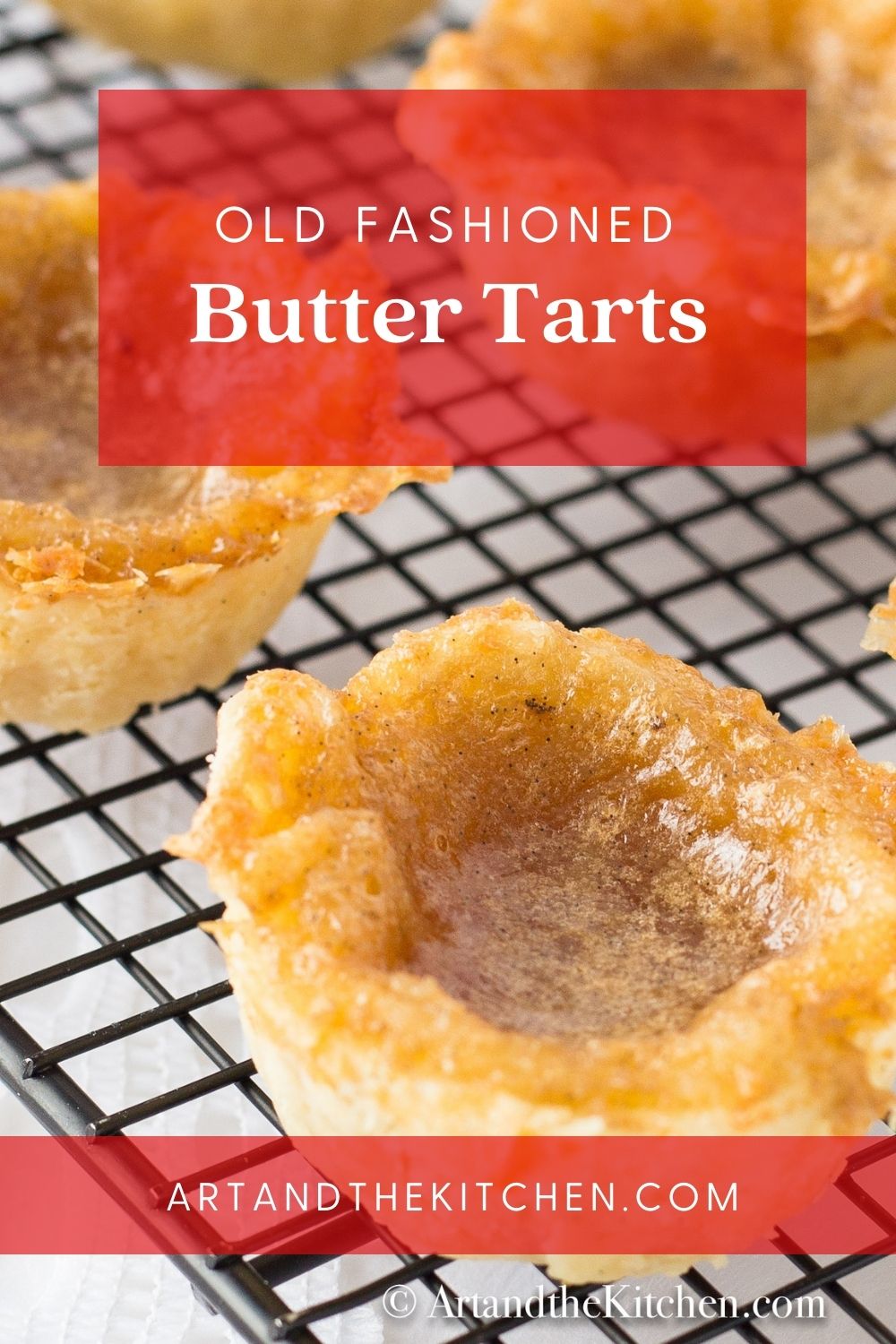 Indulge in some great Old Fashioned Butter Tarts. A Canadian classic dessert recipe with sweet, slightly runny filling and made from scratch, flaky, melt in your mouth pastry. via @artandthekitch