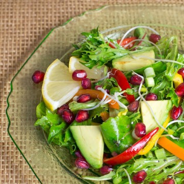 Pomegranate Salad with Pomegranate Dressing