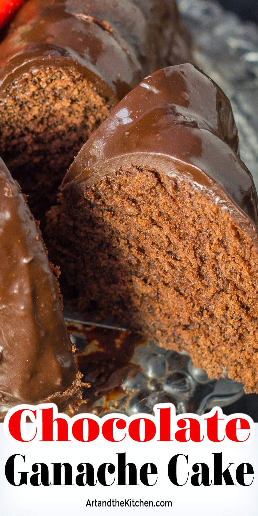 Rich Chocolate Cake with a decadent chocolate ganache coating. A chocolate lover's dream cake! via @artandthekitch
