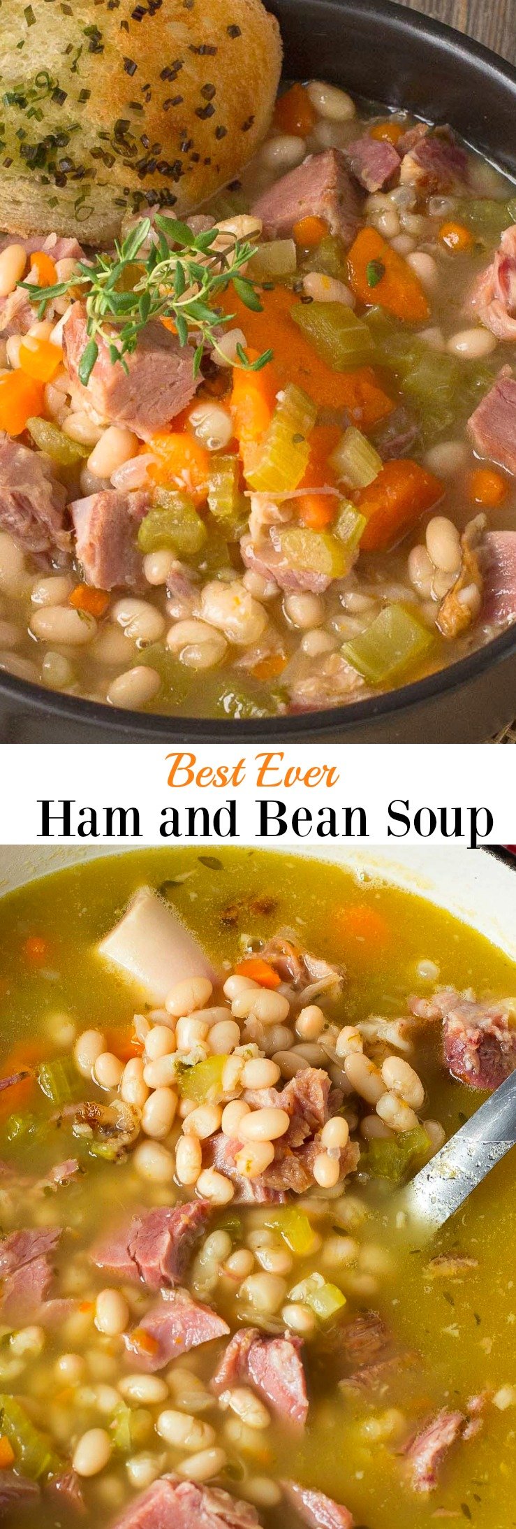 A Best Ever recipe for Ham and Bean Soup! An all-time favourite recipe for leftover ham, so hearty and delicious. via @artandthekitch