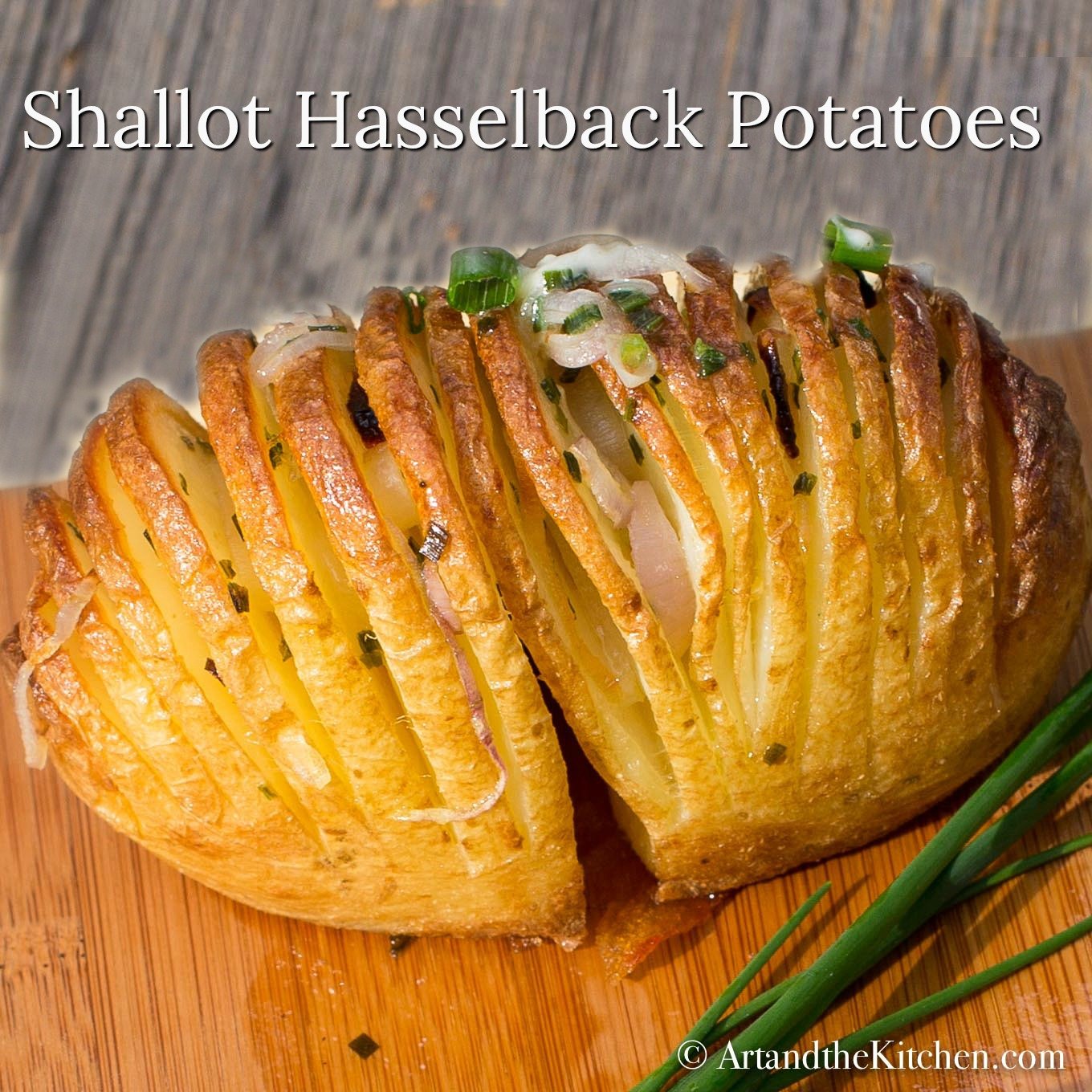 Shallot Hasselback potatoes