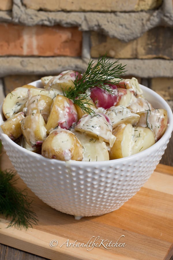 New Potatoes with Creamy Dill Sauce