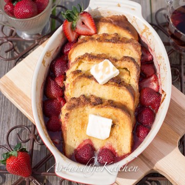 Coconut bread strawberry french toast
