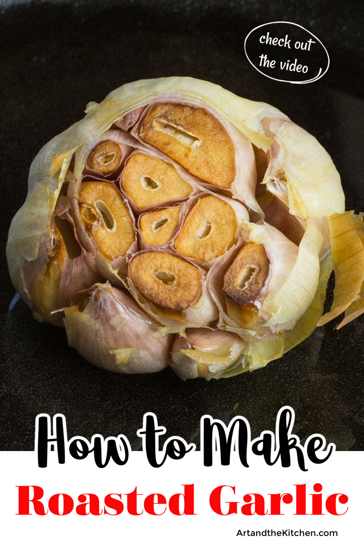 Easy to follow steps on how to make savory roasted garlic. Caramelized garlic adds sensational flavor to so many recipes. A snap to make and ready in 30 minutes! via @artandthekitch