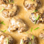 golden brown Swedish meatballs in a savoury gravy.