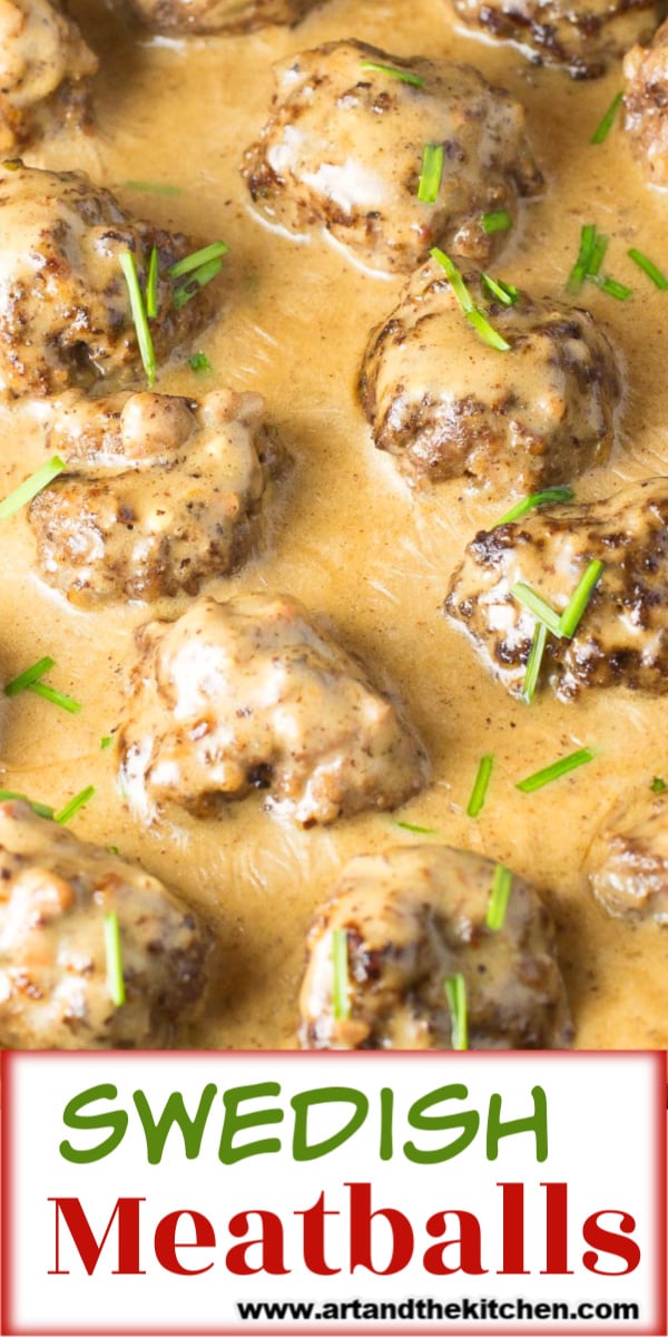 An amazing Swedish Meatballs recipe, even better than Ikea! Easy to make meatballs full of flavour, with the most amazing creamy gravy sauce! via @artandthekitch
