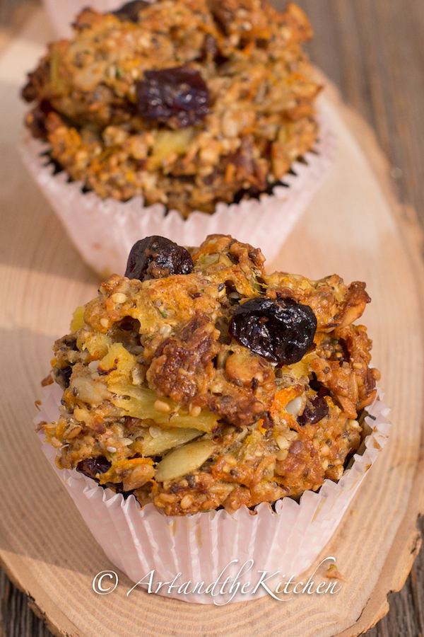 sour cherry fig whole wheat muffin