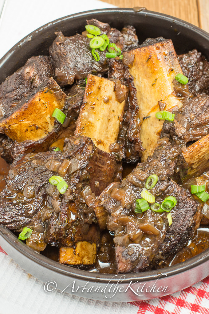 red wine and beer braised short ribs