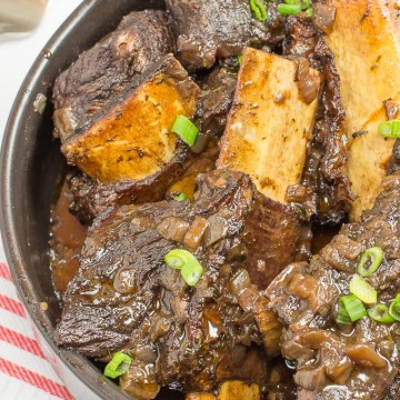red wine and beer braised short ribs