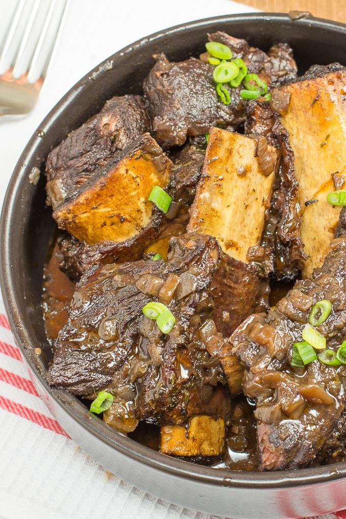 red wine and beer braised short ribs