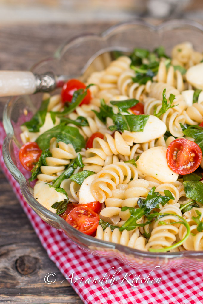 Tomato Bocconcini Pasta Art and the Kitchen
