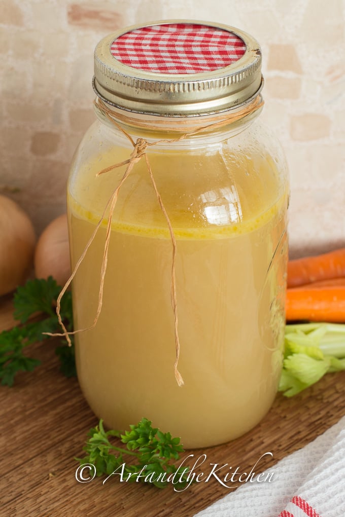 homemade chicken stock