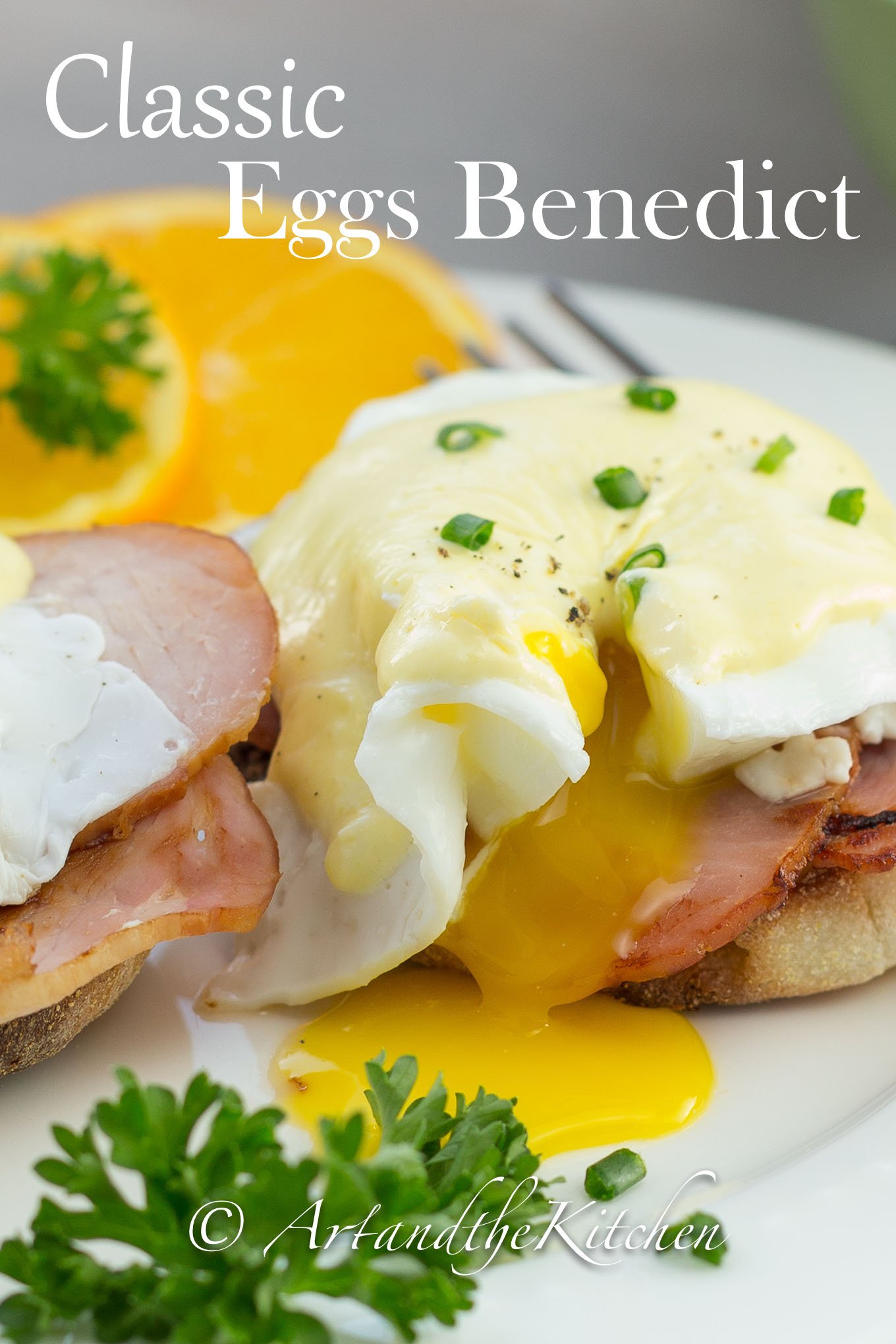 An easy recipe for making perfect Eggs Benedict. Using a blender helps make creamy smooth hollandaise sauce. via @artandthekitch