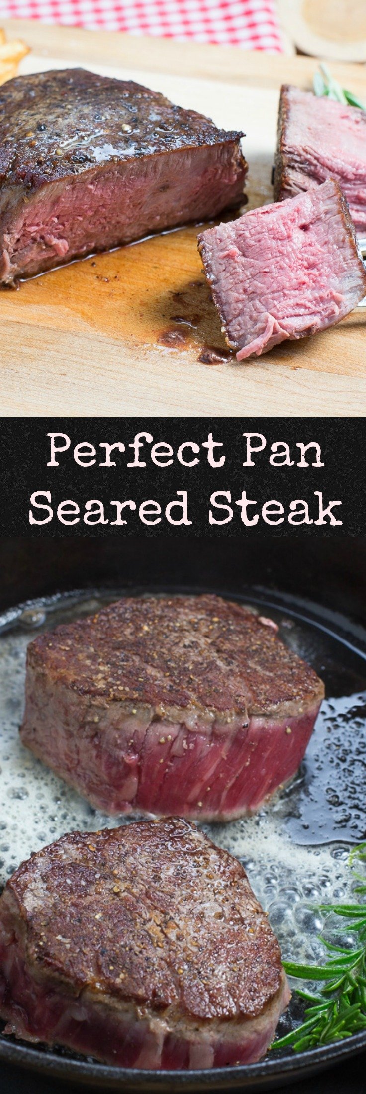 Make perfect, mouthwatering Pan Fried Steak during those cold winter months when the BBQ is tucked away. A cast iron frying pan is a great tool to use for making tender, juicy steak! via @artandthekitch