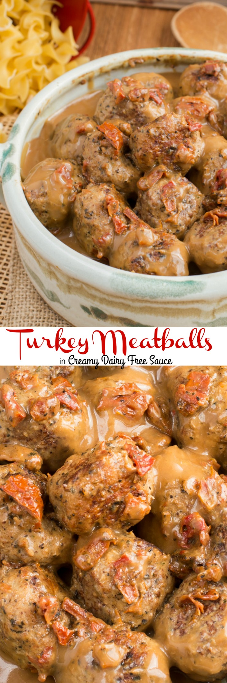 Turkey Meatballs in dairy free cream sauce