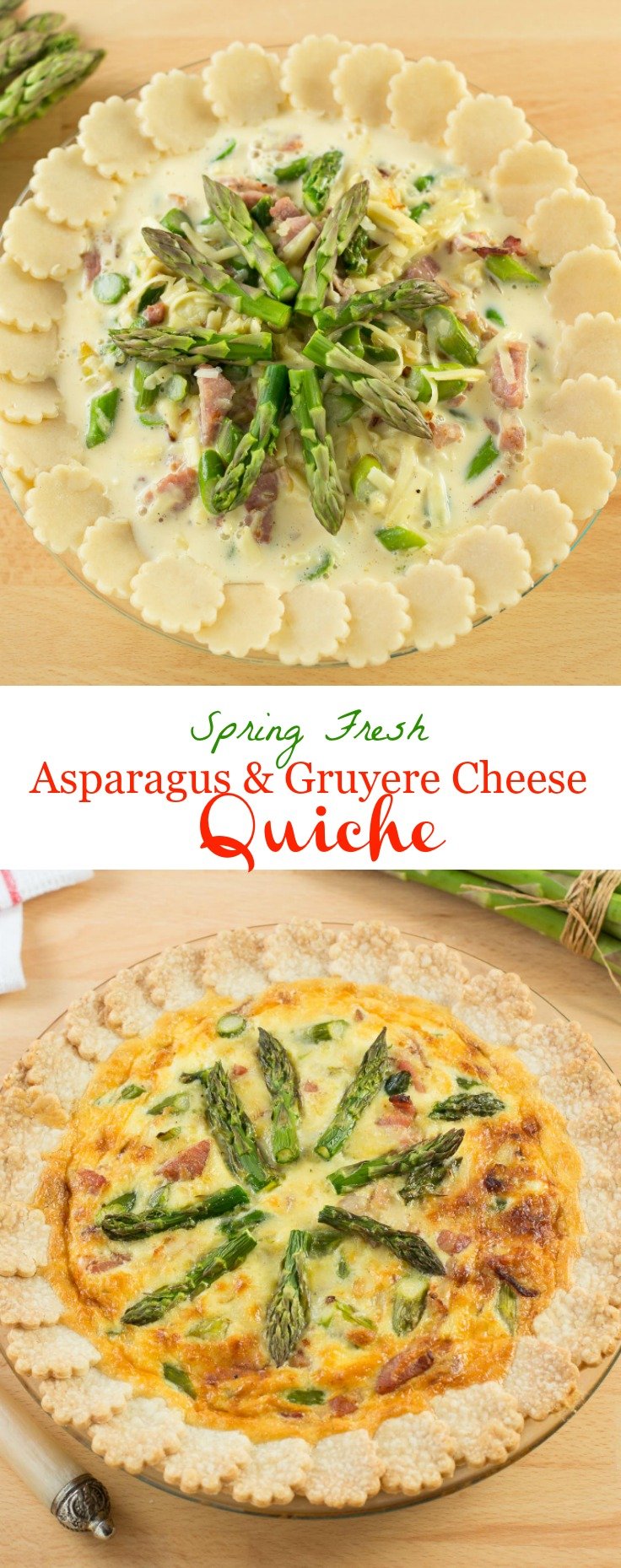 Spring Fresh Asparagus and Gruyere Cheese Quiche