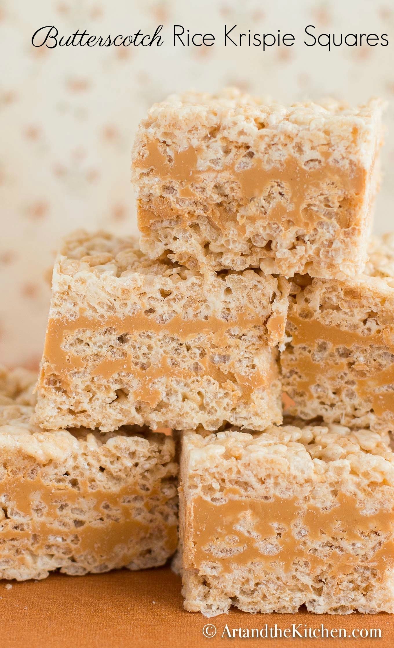 butterscotch rice krispie squares