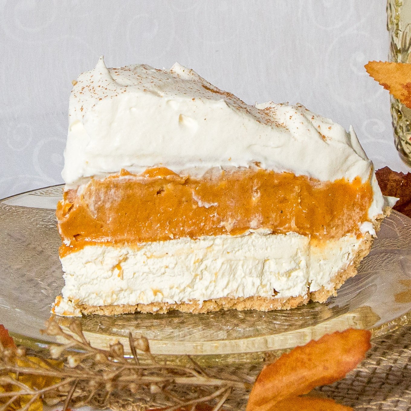 No Bake Triple Layer Pumpkin Pie