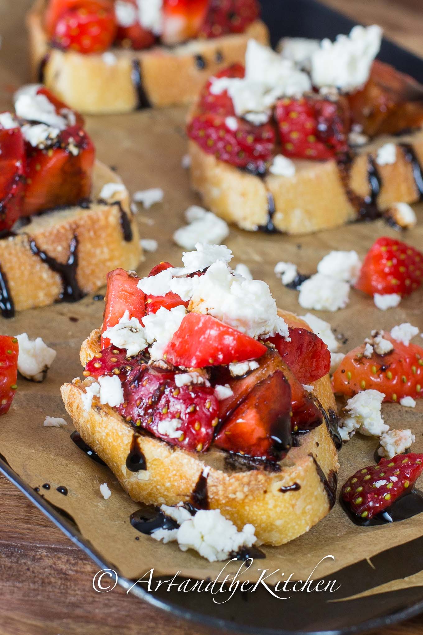 strawberry feta bruschetta
