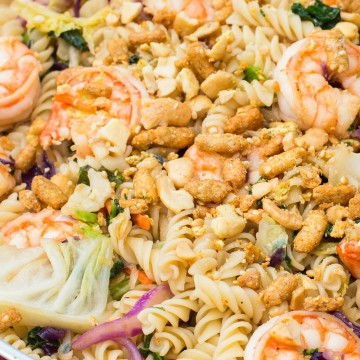 Asian Shrimp Veggie Pasta