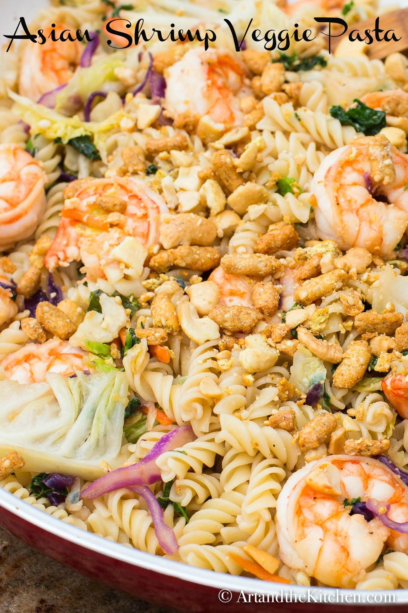 Asian Shrimp Veggie Pasta