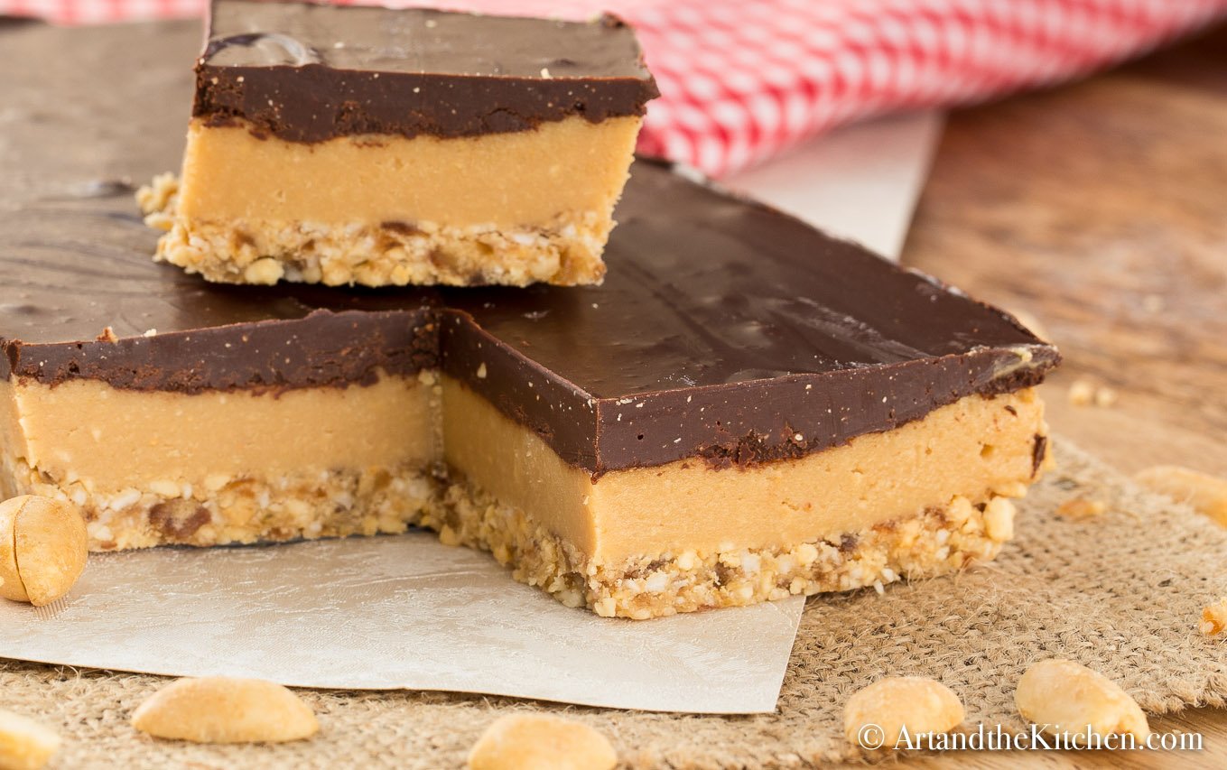 Healthy No Bake Peanut Butter Bars