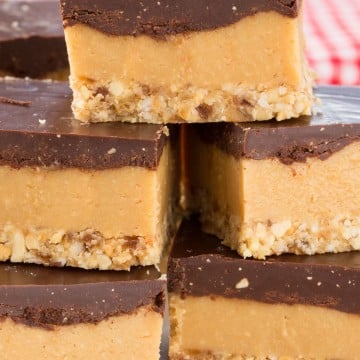 Healthy No Bake Peanut Butter Bars